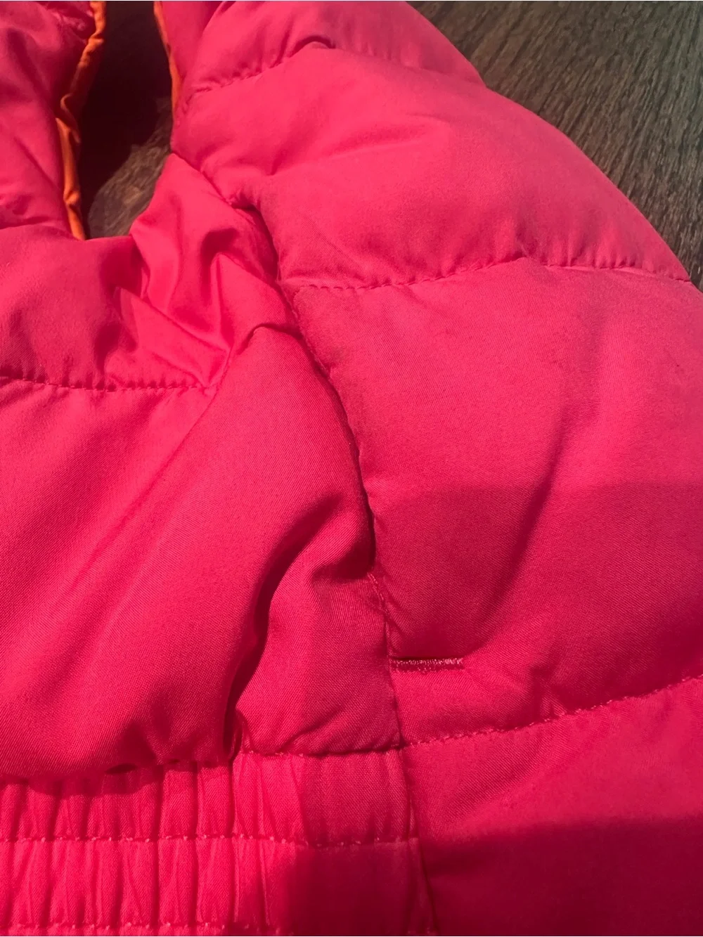 Ralph Lauren Reversible Hot Pink and Orange Quilted Puffer Vest